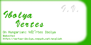 ibolya vertes business card